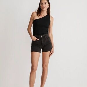 Madewell High Rise Black Denim Shorts, Size 30